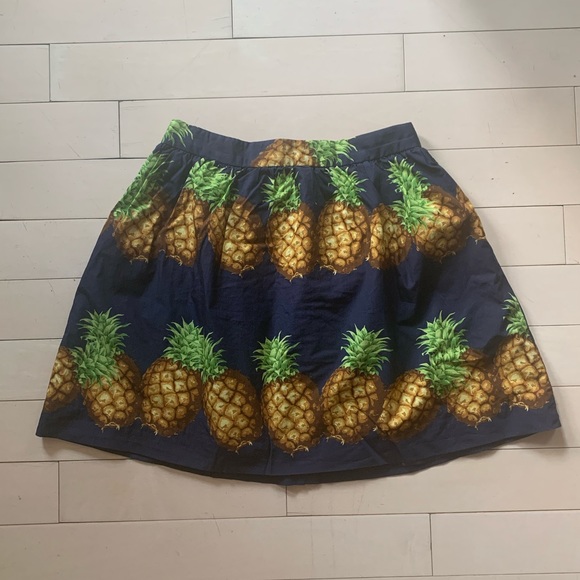 JCREW cotton lined full printed skirt with pockets - Picture 3 of 4